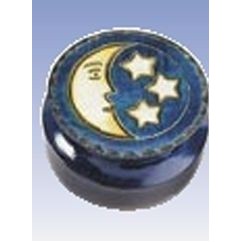 Celestial Dark Blue Box Man In Moon & Stars Decoration