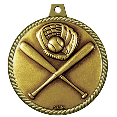 Stock Medal w/ Rope Border (Baseball General) 2 1/4"