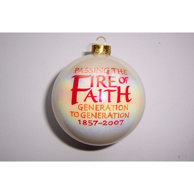 3" Ball Glass Ornament - Simple Artwork