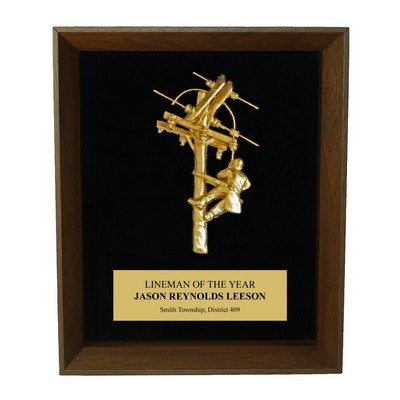 8"x10" LineMan Shadow Frame Award