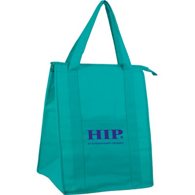 Non Woven Insulated Grocery/Lunch Bag w/ 1 Color Imprint (13"x10"x15")