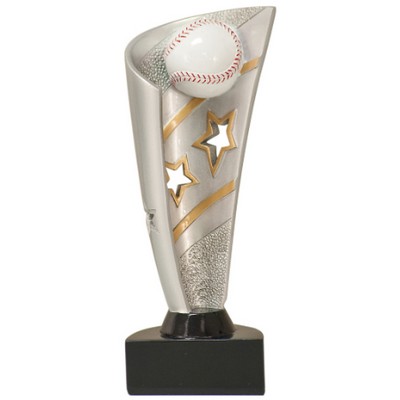 Baseball Banner Resin Award - 7" Tall