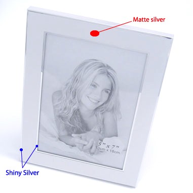 3.5" x 5" Aluminum 2Tone Photo Frame (Screened)