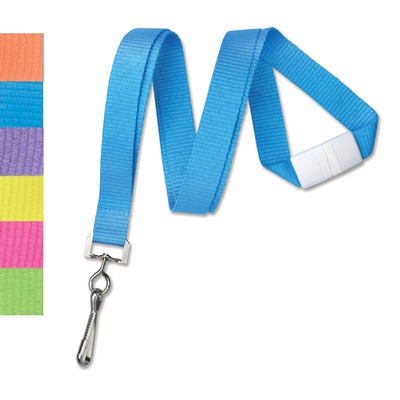 5/8" Blank Neon Breakaway Lanyards with Swivel Hook