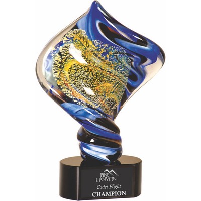 Diamond Twist Art Glass Award