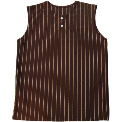 Youth 2 Button Sleeveless Pinstripe Baseball Jersey Shirt