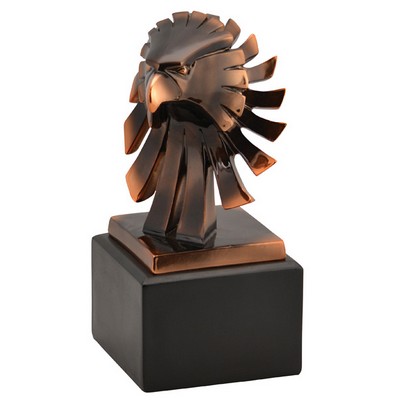 High Gloss Bronze Eagle Head Award, 7"H