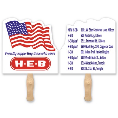 Flag Shape Sandwich Hand Fan