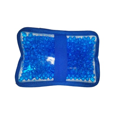 Cloth Rectangular Blue Hot/ Cold Pack w/Gel Beads