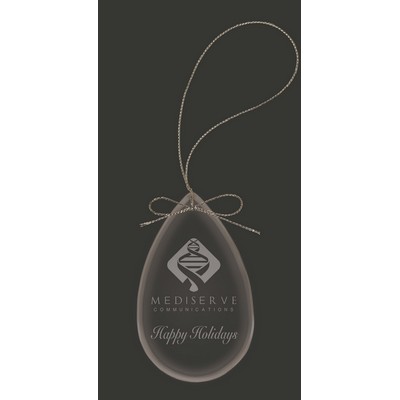 Tear Drop Optic Crystal 3'' Holiday Ornament