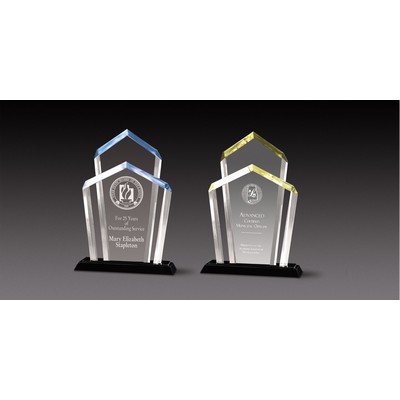 Blue Acrylic Double Peak Chairman Award