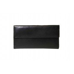 Ashlin® Designer Ladies Midnight Black Cinderelle Slim Clutch Wallet