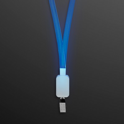 Blue Supernova Light Lanyards, LED Badge Holders