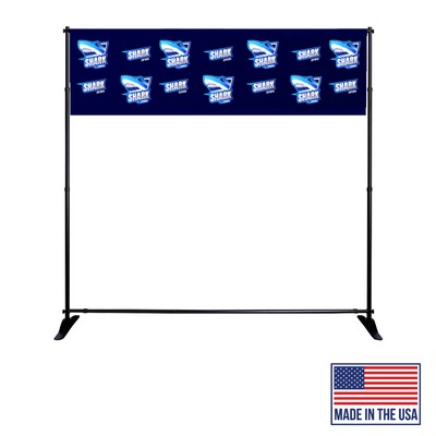 8' x 2' Mighty Banner Fabric Graphic w/ Large Tube Frame Kit - Made in the USA