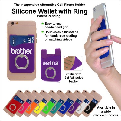 Purple Silicone Wallet w/Ring