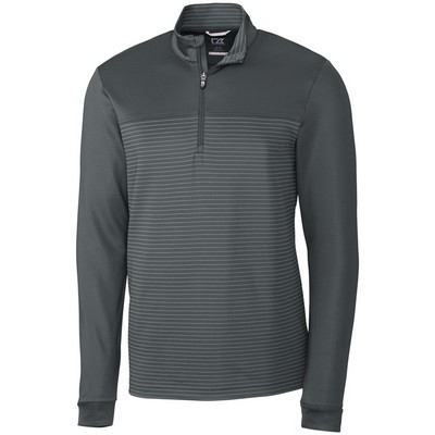 Cutter and Buck Men's Traverse Stripe Half-Zip