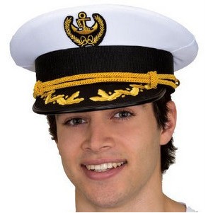 Cotton Deluxe Yacht Hat. Sizes: Asst Adult (S,M,L, XL)