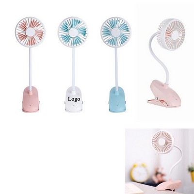 Mini USB Rechargeable Clip Fan