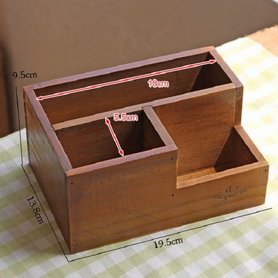 Wooden Flower Pot & Pen Holder