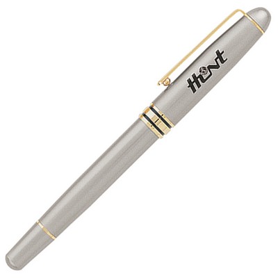 Rollerball Brass Pen w/ Enamel Finish & Gold Trim