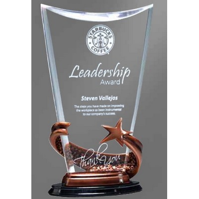 Large Bronze Brilliance Award w/Clear Glass