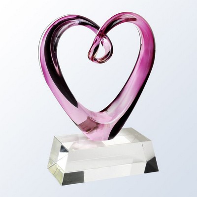 Heart Award w/Clear Base Award