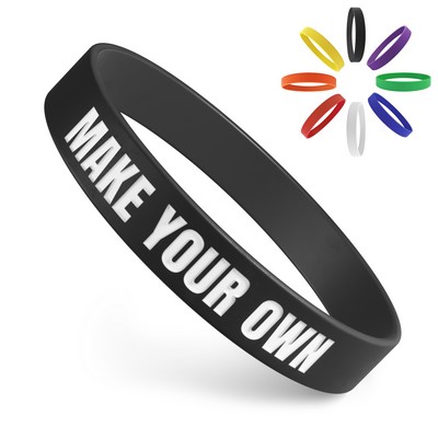 Classic Silicone Wristband (1/2" Wide)