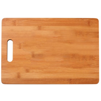 Genuine Bamboo Cutting Board w/Inset Handle (13 ¾" x 9 ½")