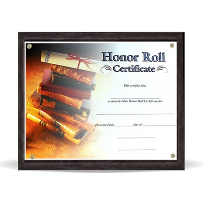 Black Marble Certificate Holder Plaque (10½" x 13")