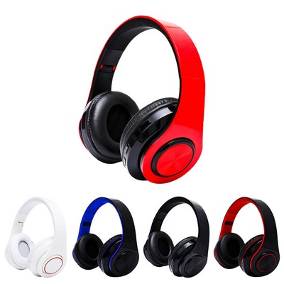 Rechargeable Foldable On-Ear Wireless Gaming Headset w/Mic