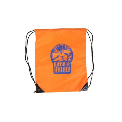 Budget 210D Polyester Drawstring Bag With Reinforced Corner