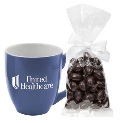 14 Oz. Ceramic Mug With Mug Drop of Dark Chocolate Almonds