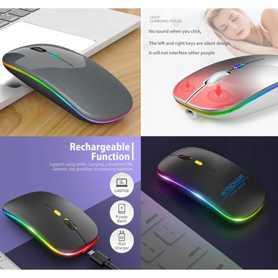 Kidder iBank® Bluetooth Wireless Mouse, LED Slim Dual Mode (Bluetooth 5.1 and 2.4G Wireless)