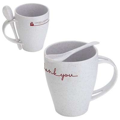 Sip 'N Stir 12 oz Bamboo/Polypropylene Mug with Spoon