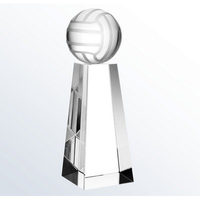 Crystal Championship Volleyball Trophy, Small (2-3/8"x6")