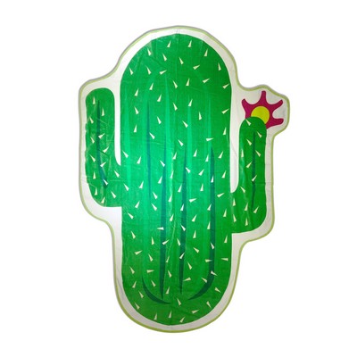 Cactus Shape Cotton Beach Towel