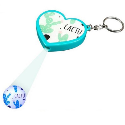 Heart Plastic Projector Keychain