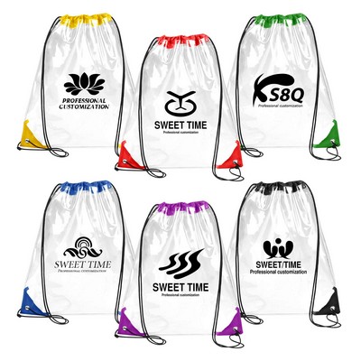 PVC Clear Drawstring Backpack