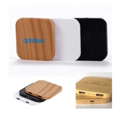 5W Bamboo Square Wireless Charger