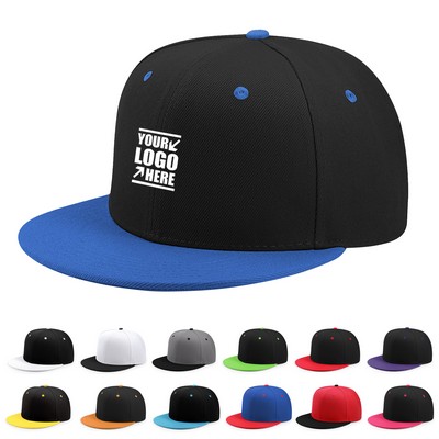 6 Panels Dual Color Cap w/Flat Visor