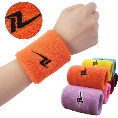 Sports Unisex Cotton Sweat Wristband (3.5"x3")