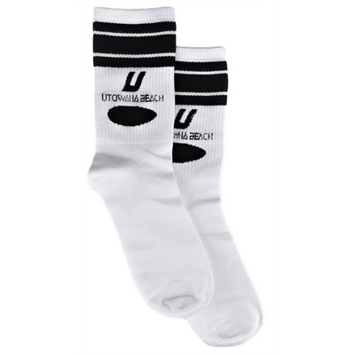 Bamboo Mid Calf Ankle Socks w/Knitted Logo