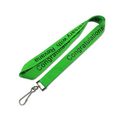 Polyester lanyard with J hook