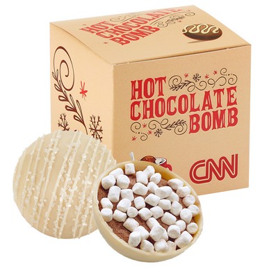 Hot Chocolate Bomb Gift Box - Deluxe Flavor - White Chocolate Crystal