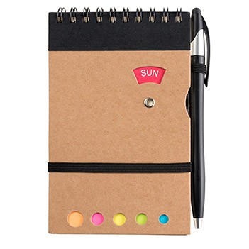 70 Sheet Grained Cardboard Spiral Bound Journal