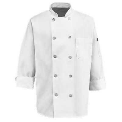 Red Kap Culinary - Unisex Ten Pearl Button 30" Polyester Chef Coat