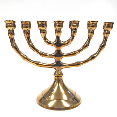 Solid Brass Hanukkah Menorah