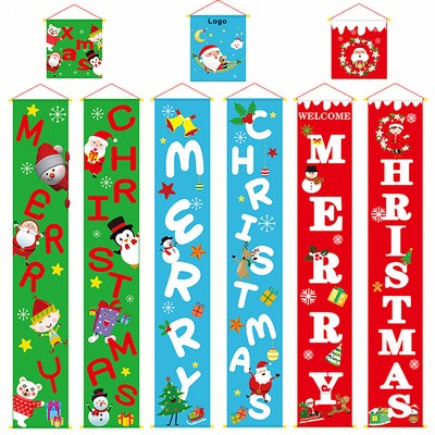 Christmas Porch Sign Merry Christmas Hanging Banners