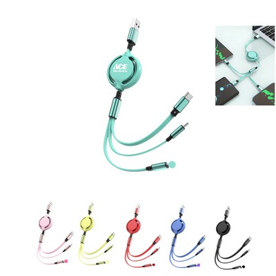 3-in-1 Retractable Multi Charging Cable