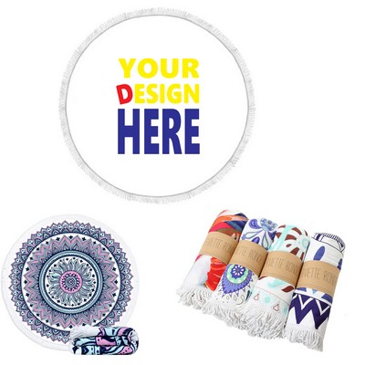 Full Color Round Beach Towel